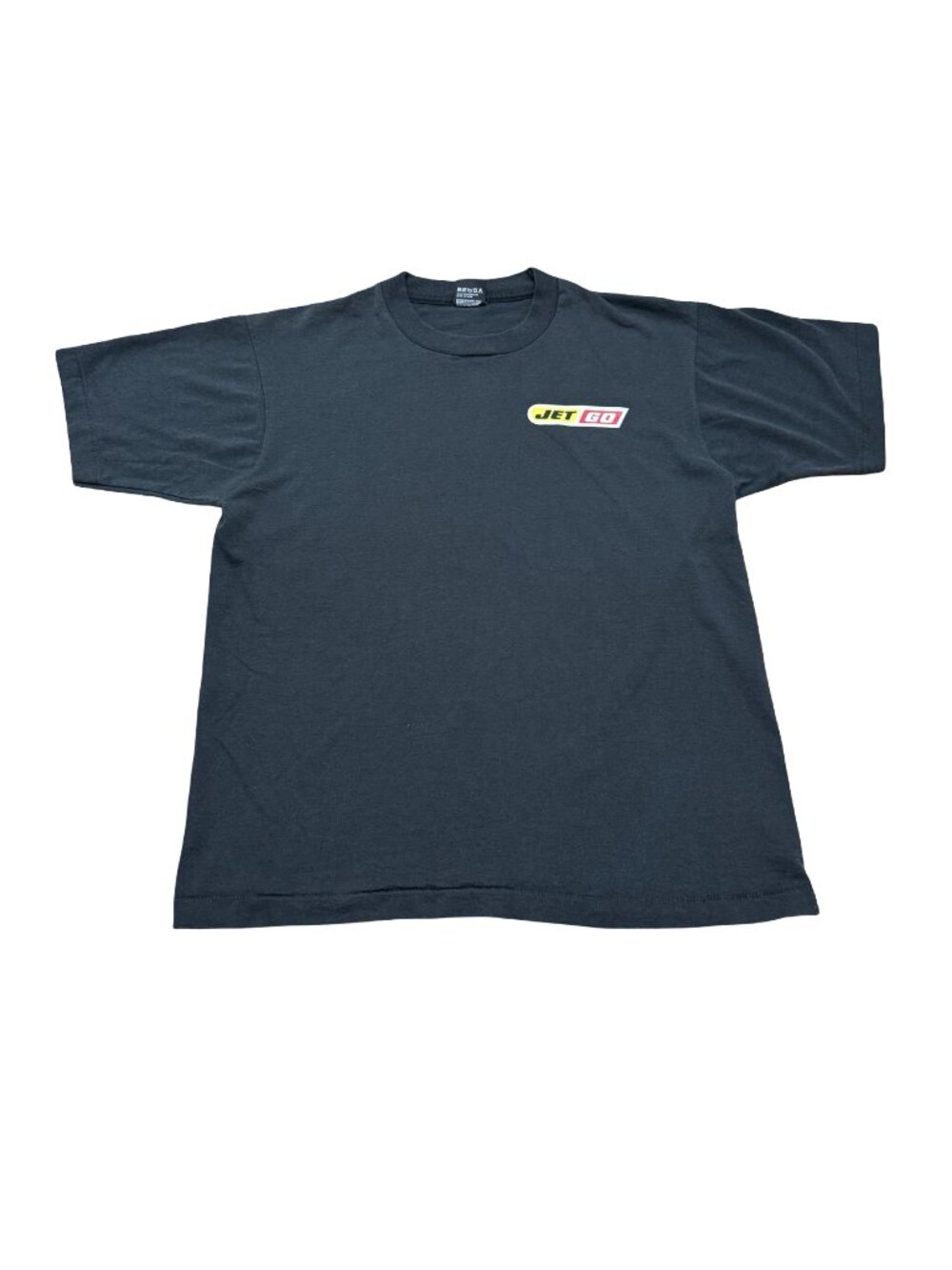 Vintage 1990s Jet Go Racing T-Shirt Black Single Stitch Made in USA